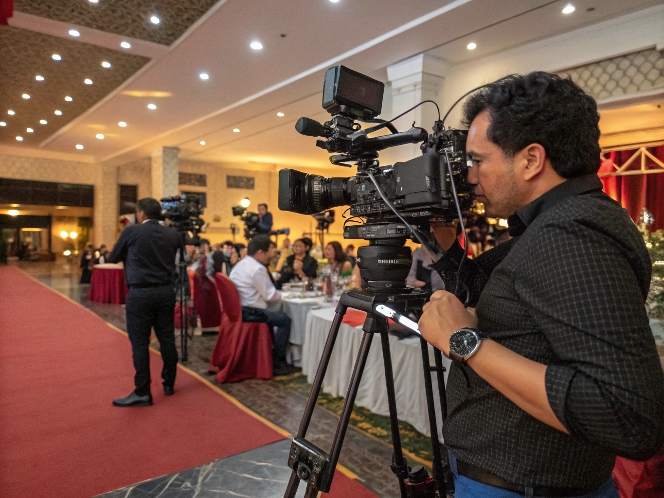 Cinematic event coverage in progress