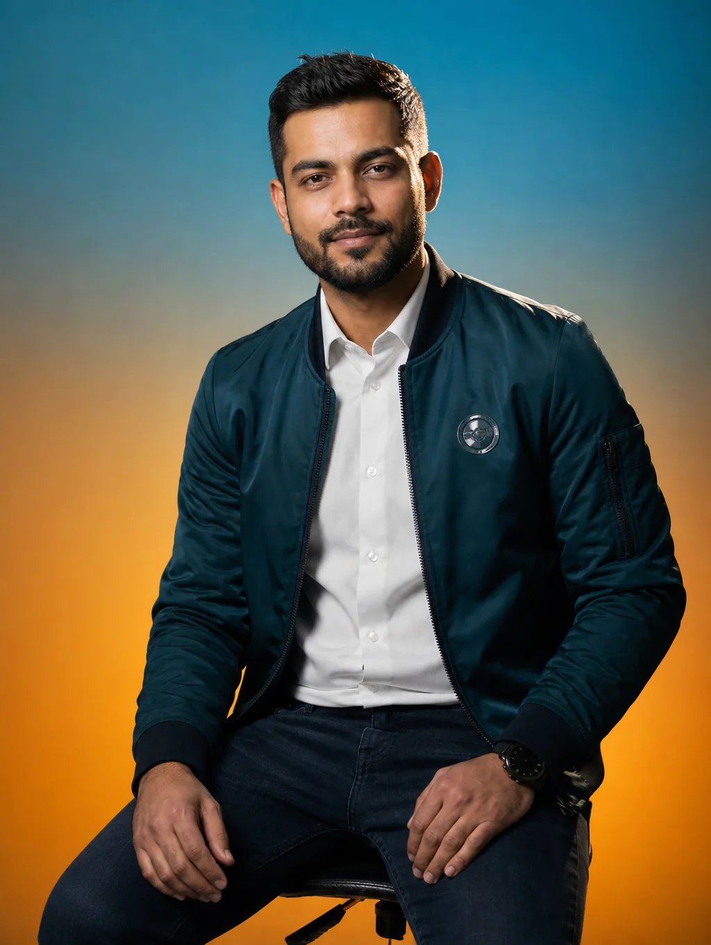 Cinematic portrait of a professional client