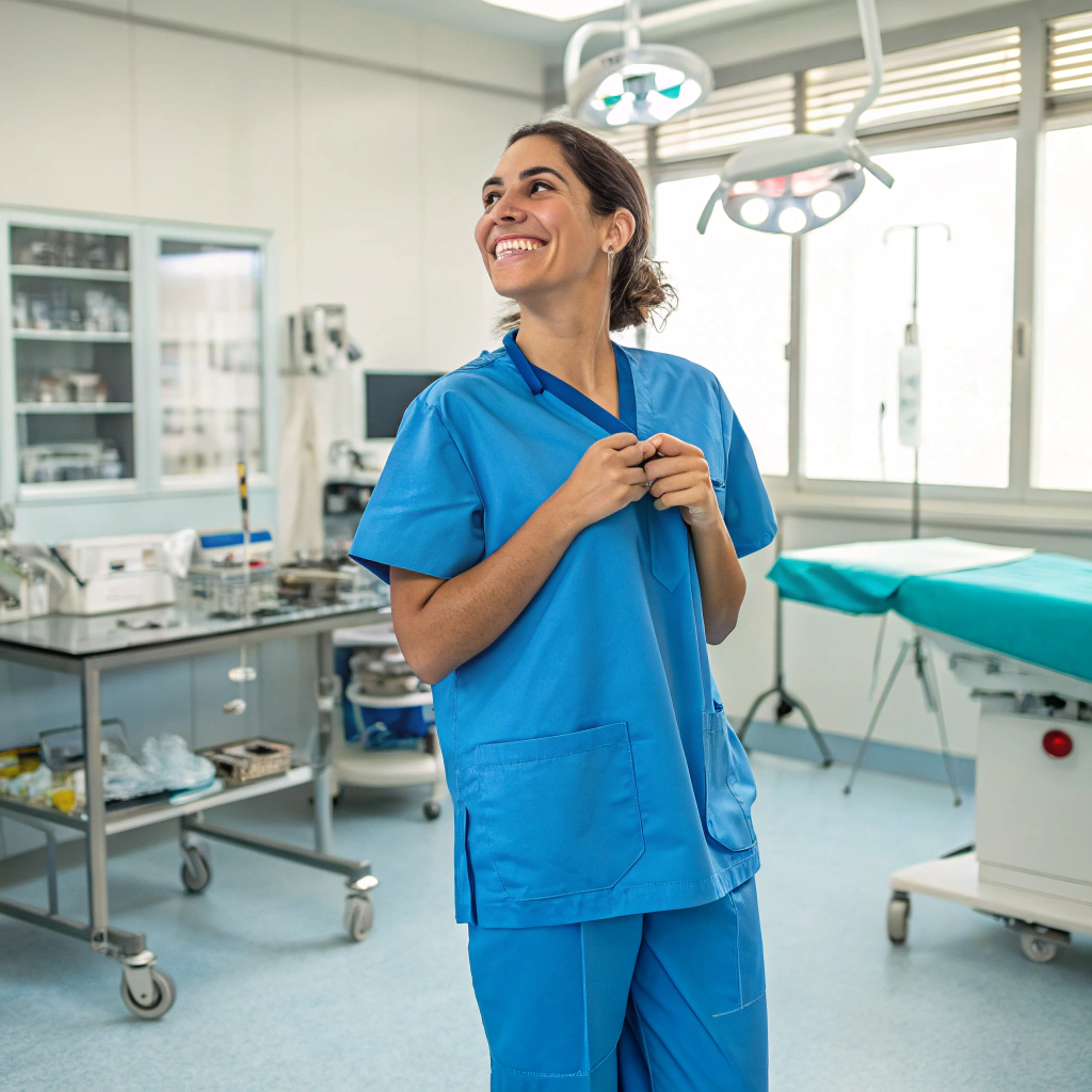 Healthcare professional in a modern clinic