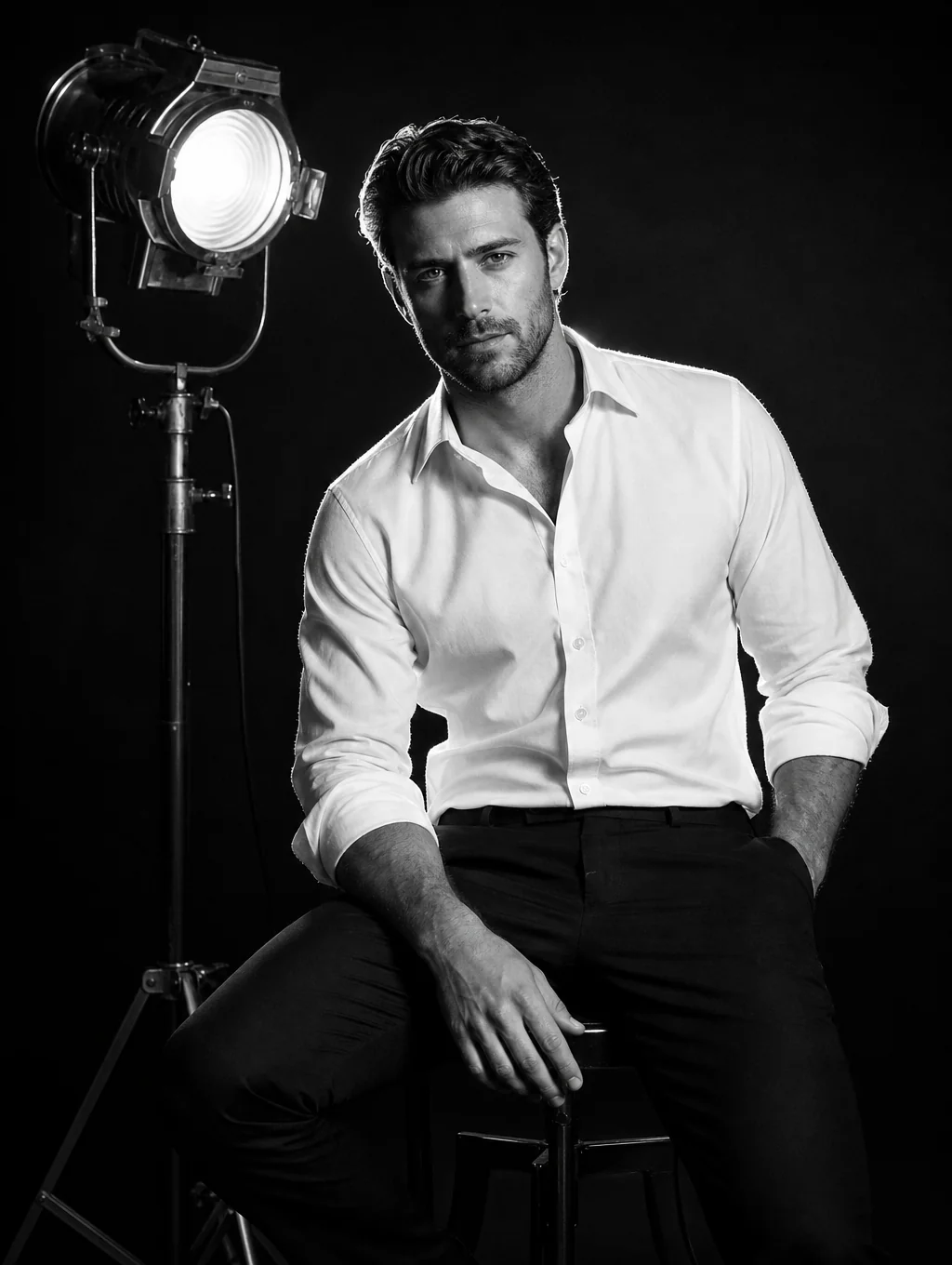 Cinematic portrait of a professional